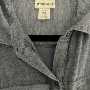 Denim maternity dress